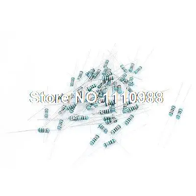 50 шт. 1/2 Вт ватт 100K Ом 1% Допуск осевой свинцовый металлический пленочный резистор |