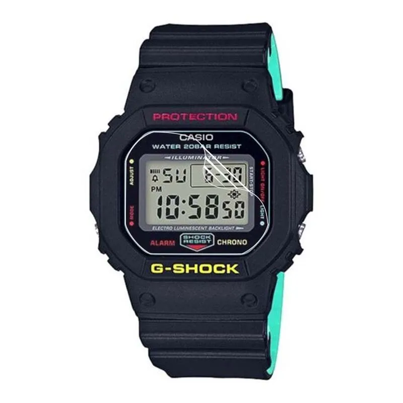 3 шт./лот для Casio DW5600 DW5610 DW 5600 5610 спортивные часы Мягкий ТПУ полное покрытие пленка протектор экрана(не закаленное стекло