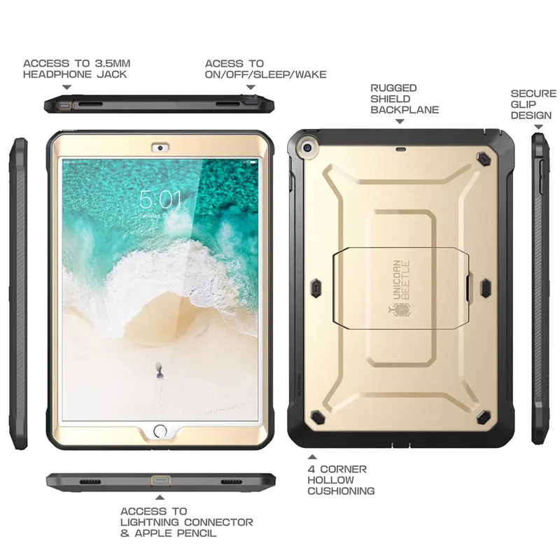 SUP Чехол для iPad 9,7 чехол(/) Сверхмощный UB Pro полный корпус прочный защитный чехол со встроенной защитной пленкой