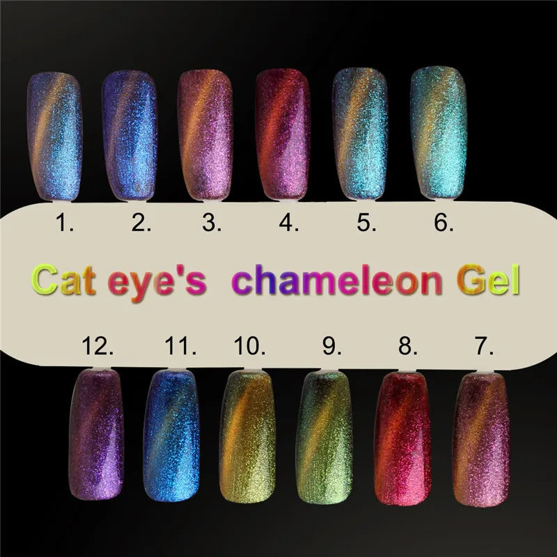 YAOSHUN 1 шт. 3D Магнитная Cat Средства ухода для век Хамелеон Гели ногтей лак УФ soak off