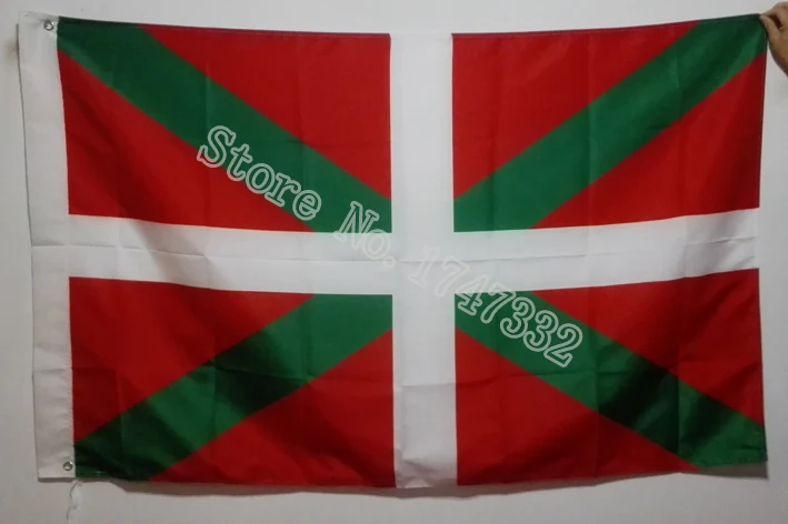 France Basque Country Flag hot sell goods 3X5FT 150X90CM Custome Banner brass metal holes | Дом и сад