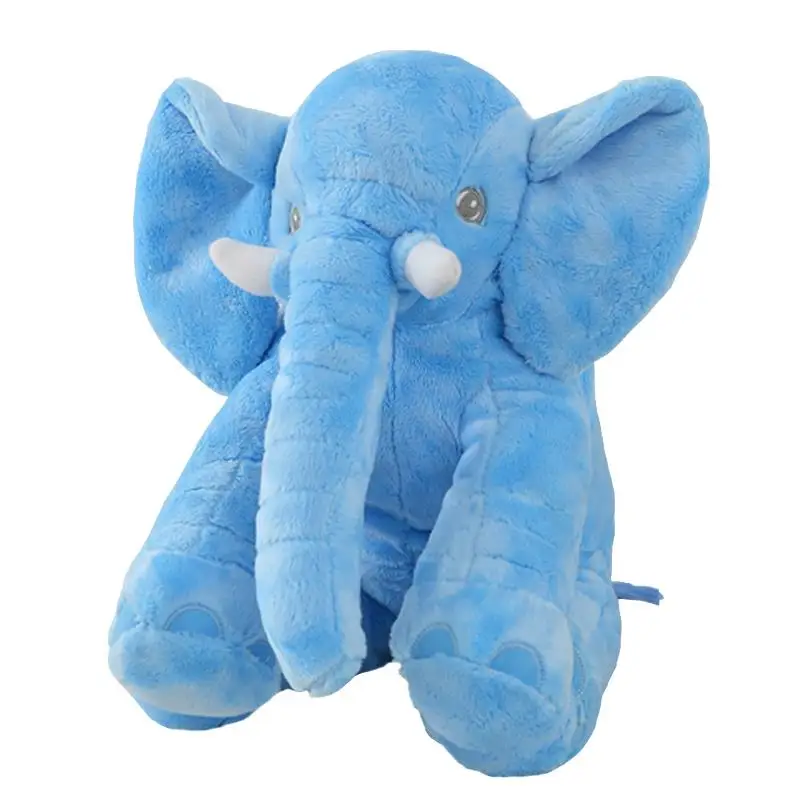 blue 1 шт. 40/60 см Модная одежда для детей, Детская мода животных Слон Стиль куклы Мягкие плюшевые подушки детские игрушки Детская комната кровать подушка для сна - Цвет: blue