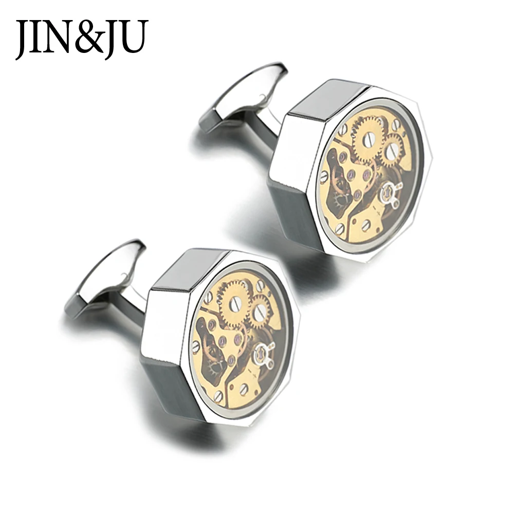 JIN & JU мужские ювелирные изделия низкие ключи роскошные золотые часы запонки с Т