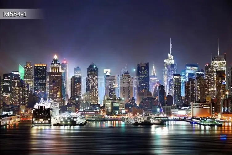 Пользовательские 3D фрески Нью Йорк skyline papel де parede гостиная диван ТВ настенная
