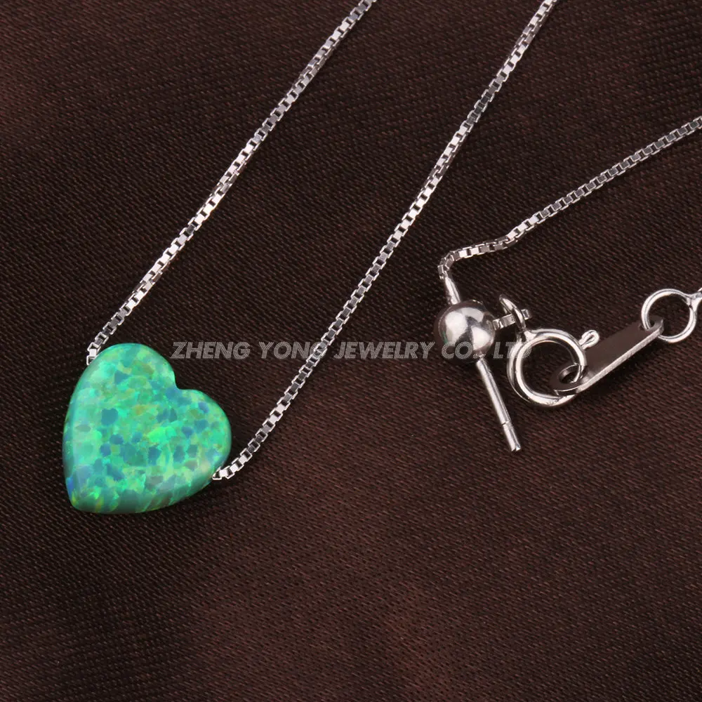 Элегантное модное ожерелье из серебра 925 пробы с опалом в коробке подвеской виде