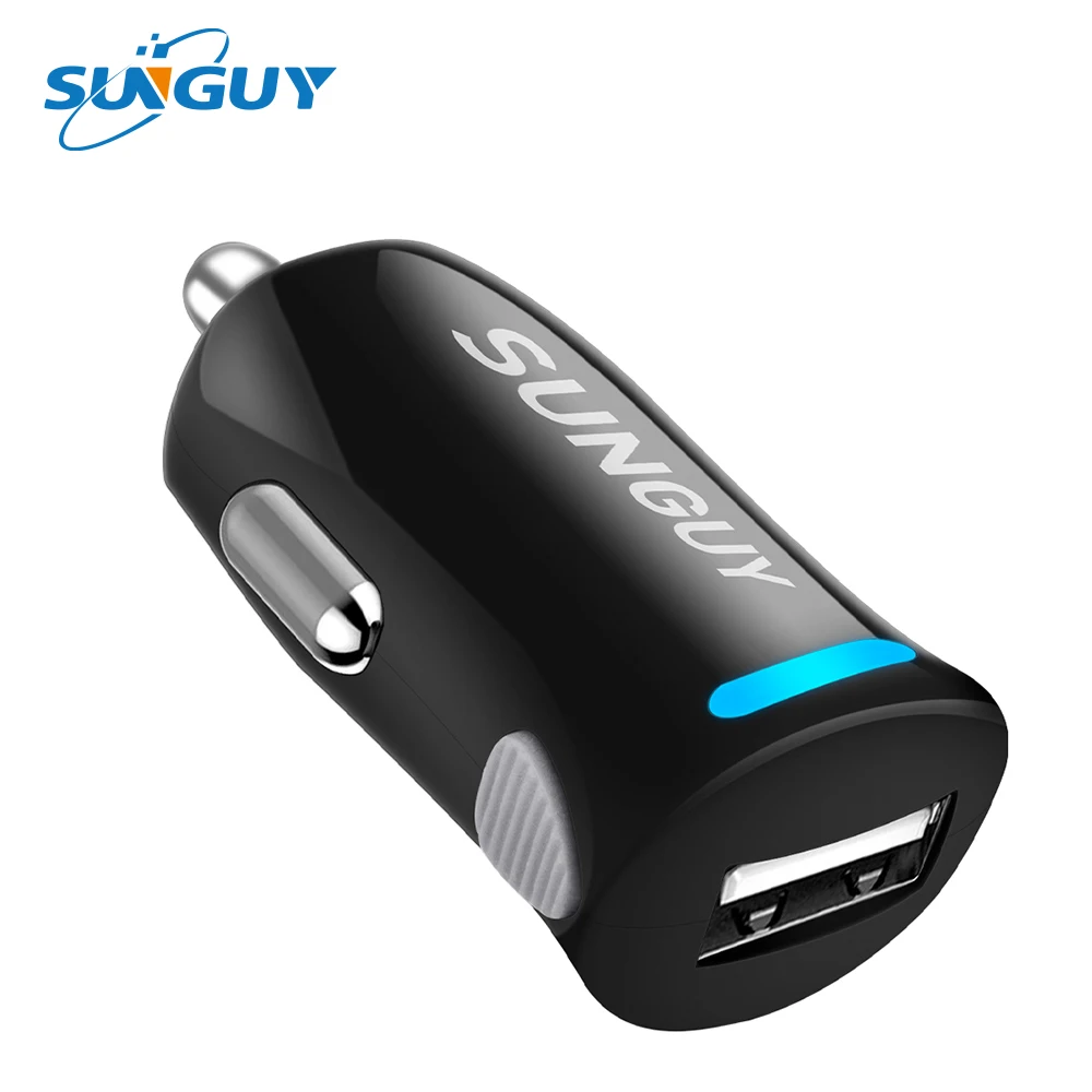 SUNGUY Mini USB Автомобильное зарядное устройство адаптер 2.1A для мобильного телефона