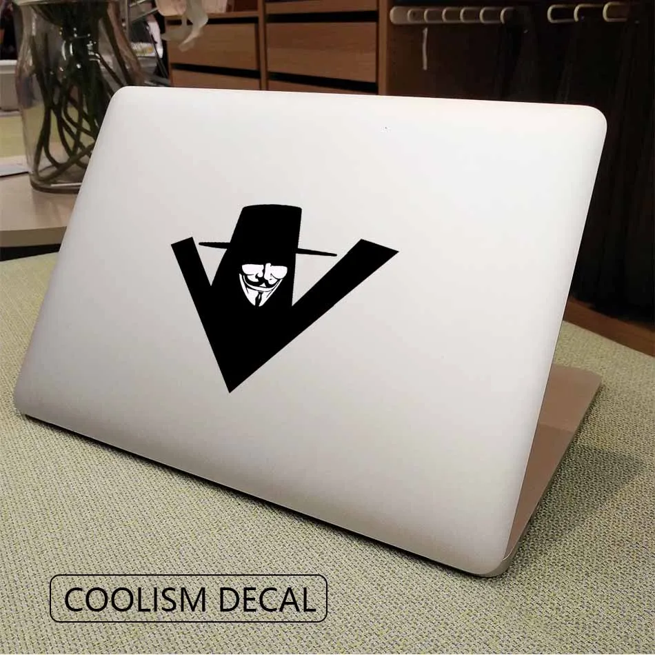 V для Vendetta Маска для ноутбука наклейка для Apple MacBook Air наклейка 13 Pro retina 11 12 15 17 дюймов Mac поверхность книга Mi Кожа Наклейка