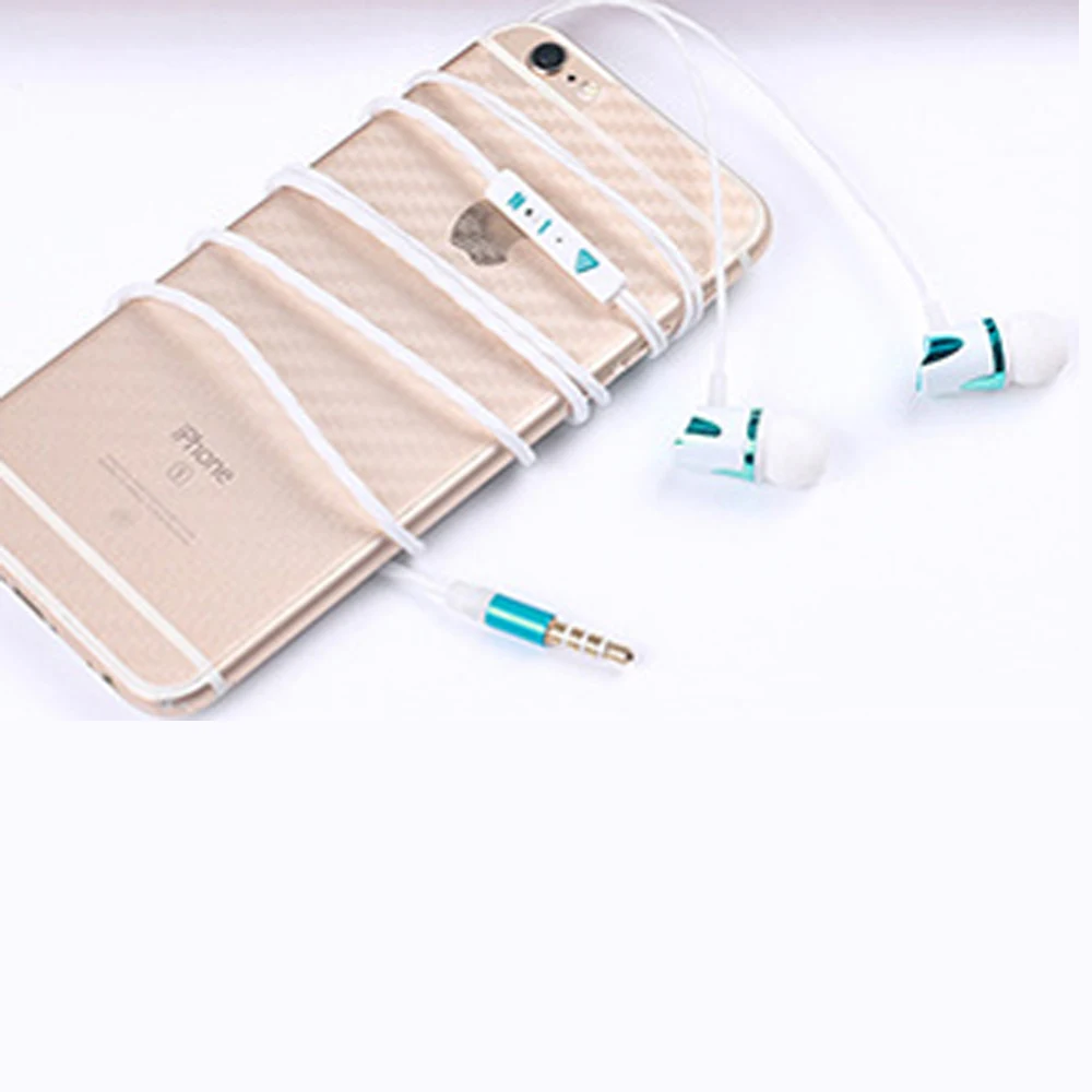 

50PCS a lot In-Ear earphones sport headset music headphones with microphone for iPhone Mobile Phone MP3 MP4