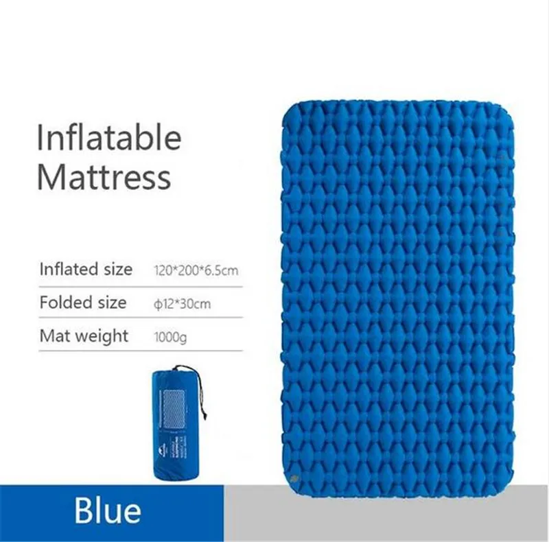 Double Blue Mat Olny Naturehike 1-2 человек легкий влагостойкий воздушный матрас ТПУ спальный коврик надувной матрас походный коврик - Цвет: Double Blue Mat Olny