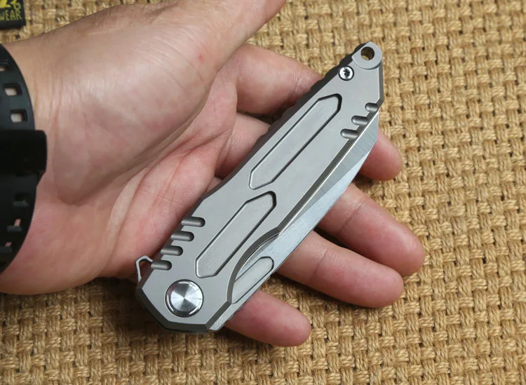 Два солнца TS48 D2 лезвие Тактический Flipper мяч brearing складной нож titanium кемпинг
