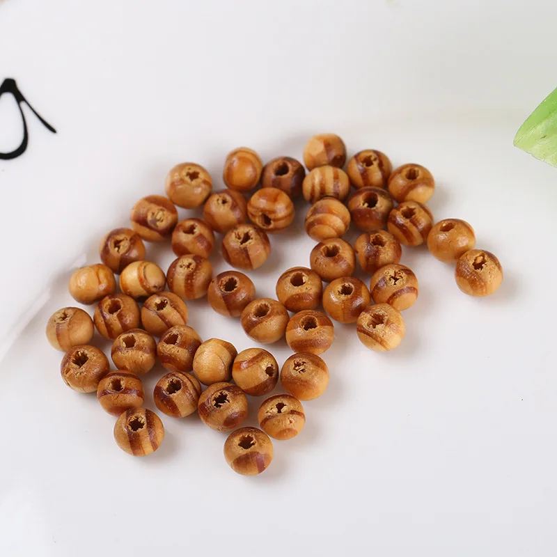 

300 шт./лот бусины-подвески, натуральные деревянные бусины «сделай сам», деревянные бусины «сделай сам» для изготовления ювелирных изделий, б...