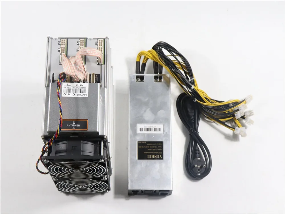 Б/у Asic Equihash Miner Antminer Z9 42k Sol/s с 1800W блоком питания лучше, чем Antminer Z9 Mini S9 Innosilicon A9