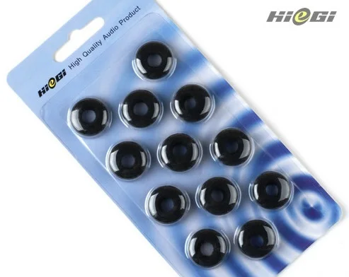 

HG High Quality Black Donut Foam Cushions for Earphones Earbuds (6 pairs)