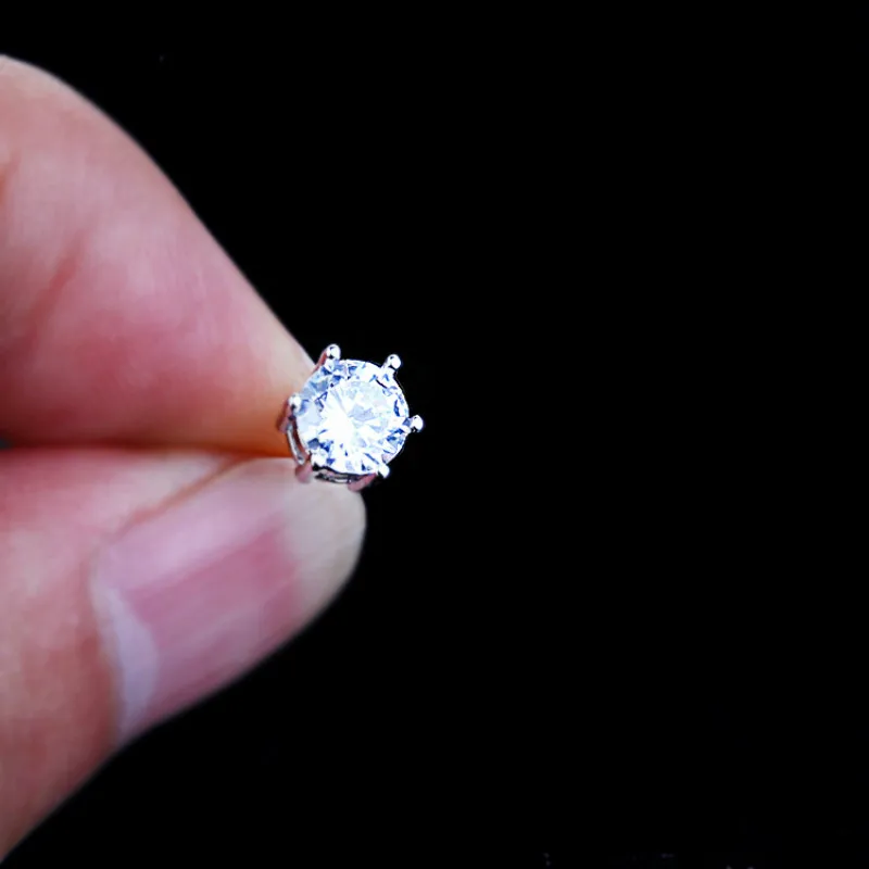 Серьги из стерлингового серебра 925 пробы для женщин, шесть когтей, кубический цирконий, гипоаллергенный водопад, серьги, шикарные модные ювелирные изделия