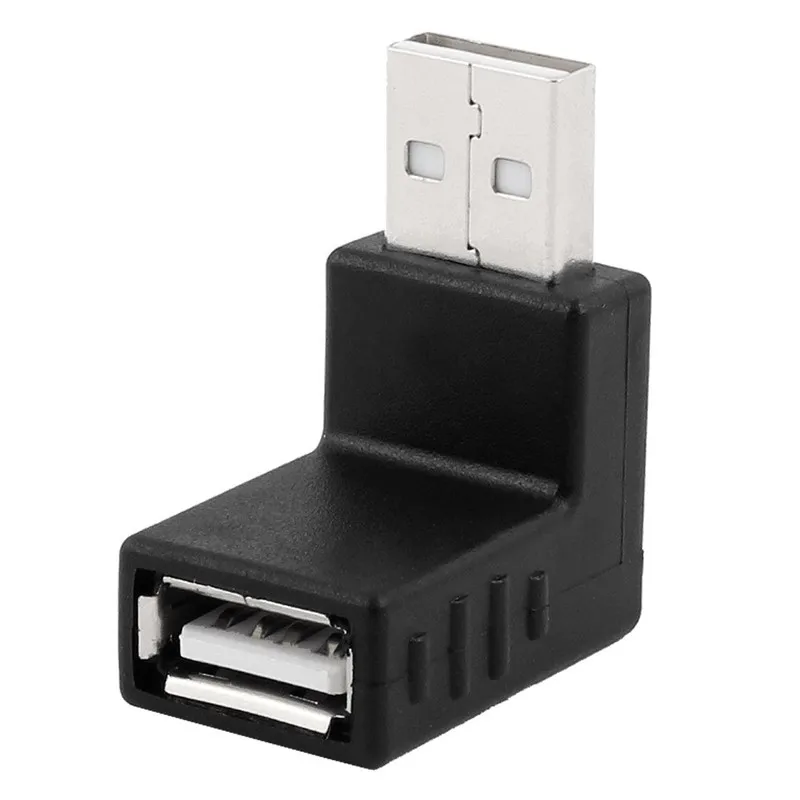 

USB 2.0 A Male to A Female Downward Right Angle 90 Degree Plug Adapter Extension Gender
