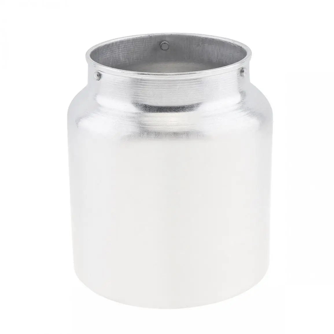 Пневматический краскопульт серебристого типа с калибром сопла 6 мм и алюминиевым