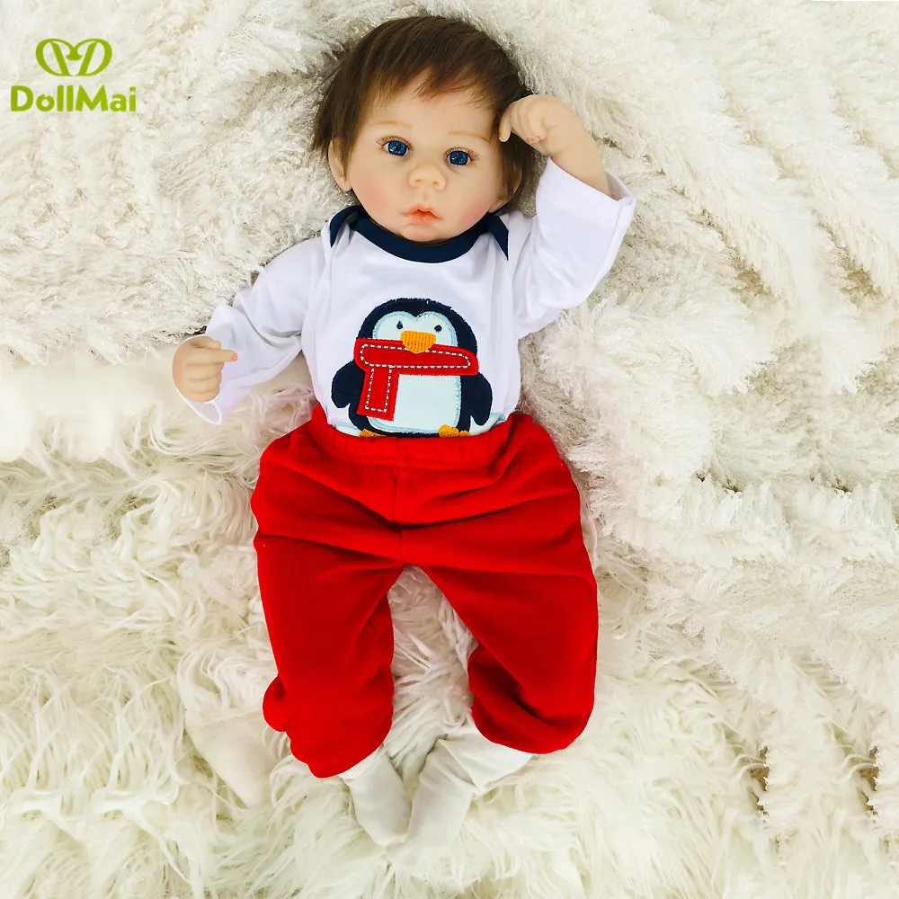Куклы для новорожденных игрушки 19 &quot45 см мягкие хлопковые силиконовые куклы