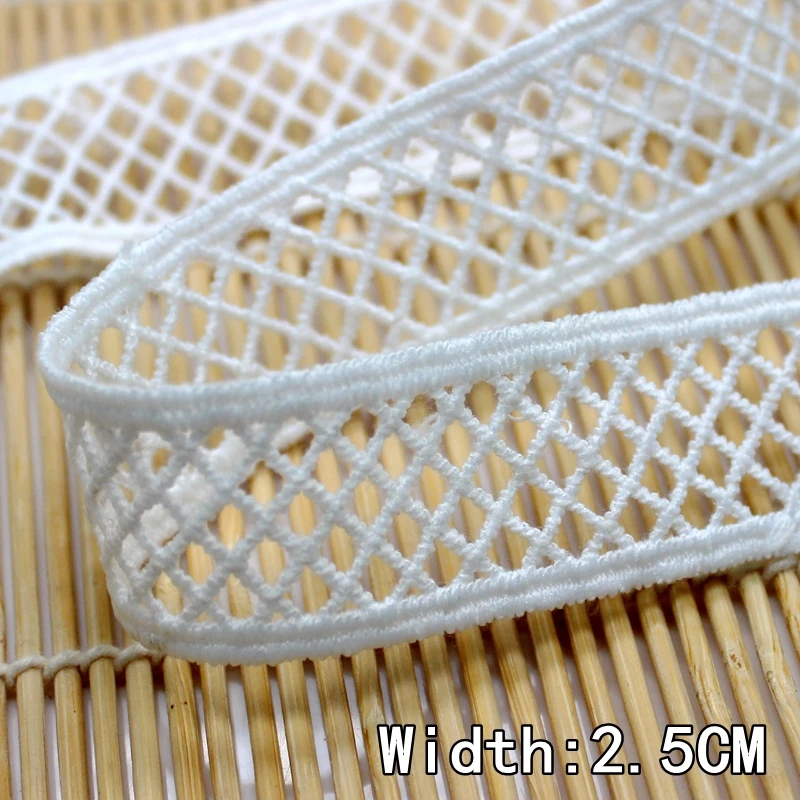 7yards/lot 2.5CM Novelty DIY lace fabric white black water soluble Children's decoration Accessories Hair Accessoriess | Дом и сад