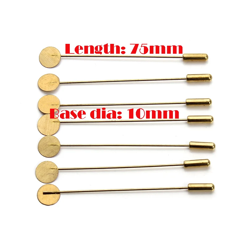 Основа для броши в форме шляпы золотого цвета с пробкой 20 шт./лот оправа кабошона