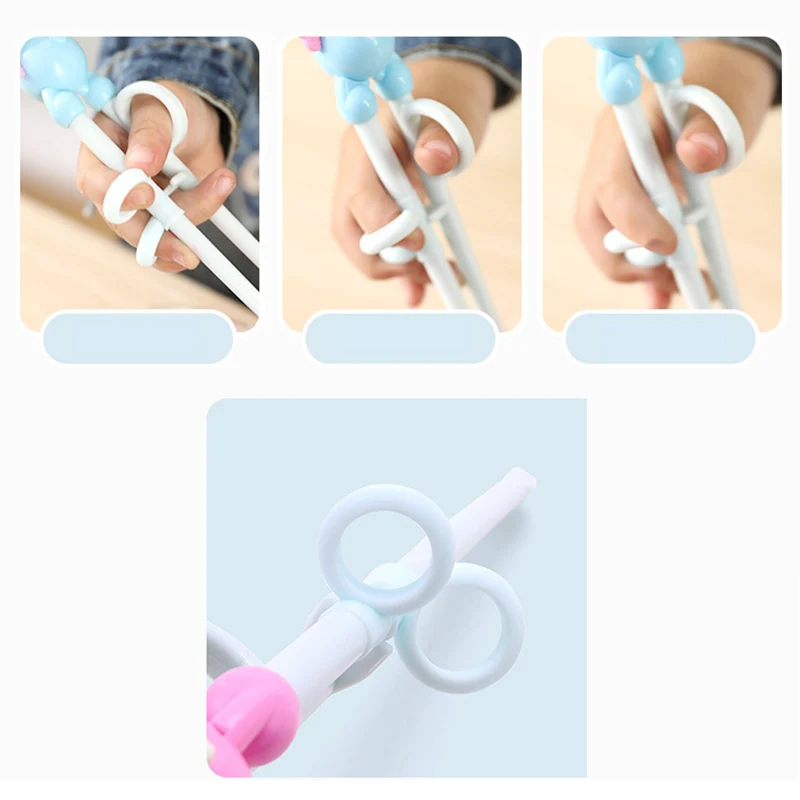 Cute Baby Easy Fun to Use Beginnner Learner Chopsticks Flatware Cartoon Children Training Learning Beginner Dinnerwar | Мать и ребенок