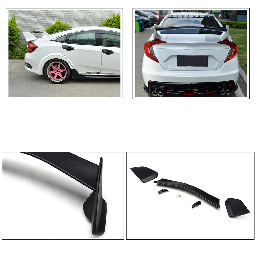 ABS пластик краска картина задний багажник спойлер Подходит для Honda Civic хэтчбек 10th