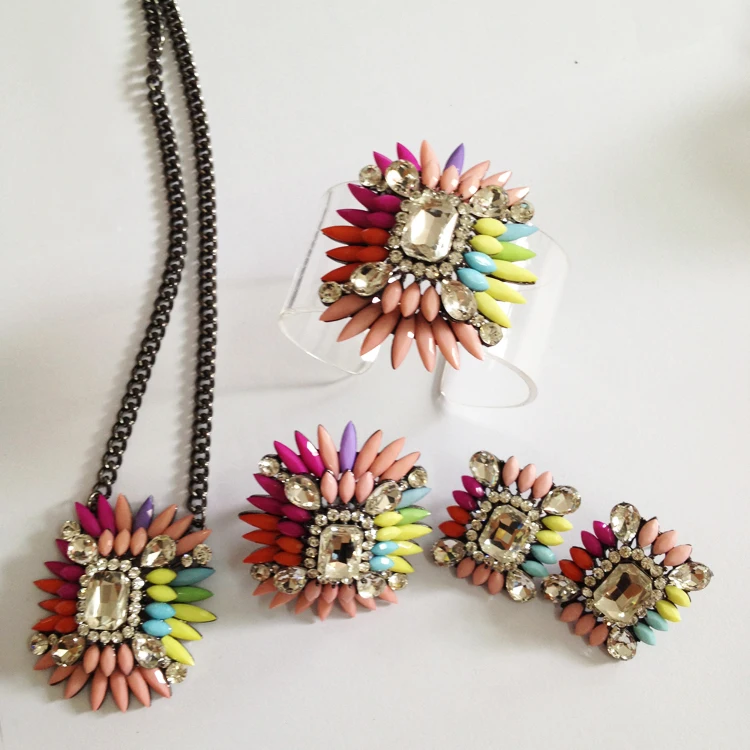 New arrive 2019 women fashion jewelry set bracelet matching earring necklace ring for wholesale | Украшения и аксессуары