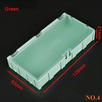 Green SMD SMT компонент IC Контейнер Коробка Для Хранения Чехол Diy мини электронный практичный для небольших компонентов ящик для ювелирных инструментов бусина таблетки - Цвет: Green