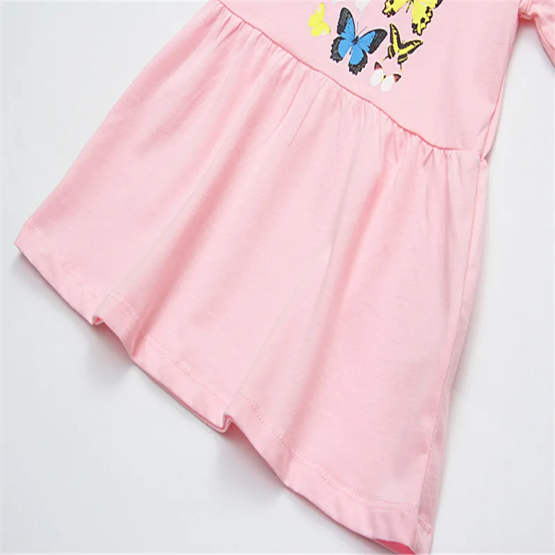 Baby girls new designed cartoon dresses with printed some butterflies kids style short sleeve summer dress top 2018 | Детская одежда и
