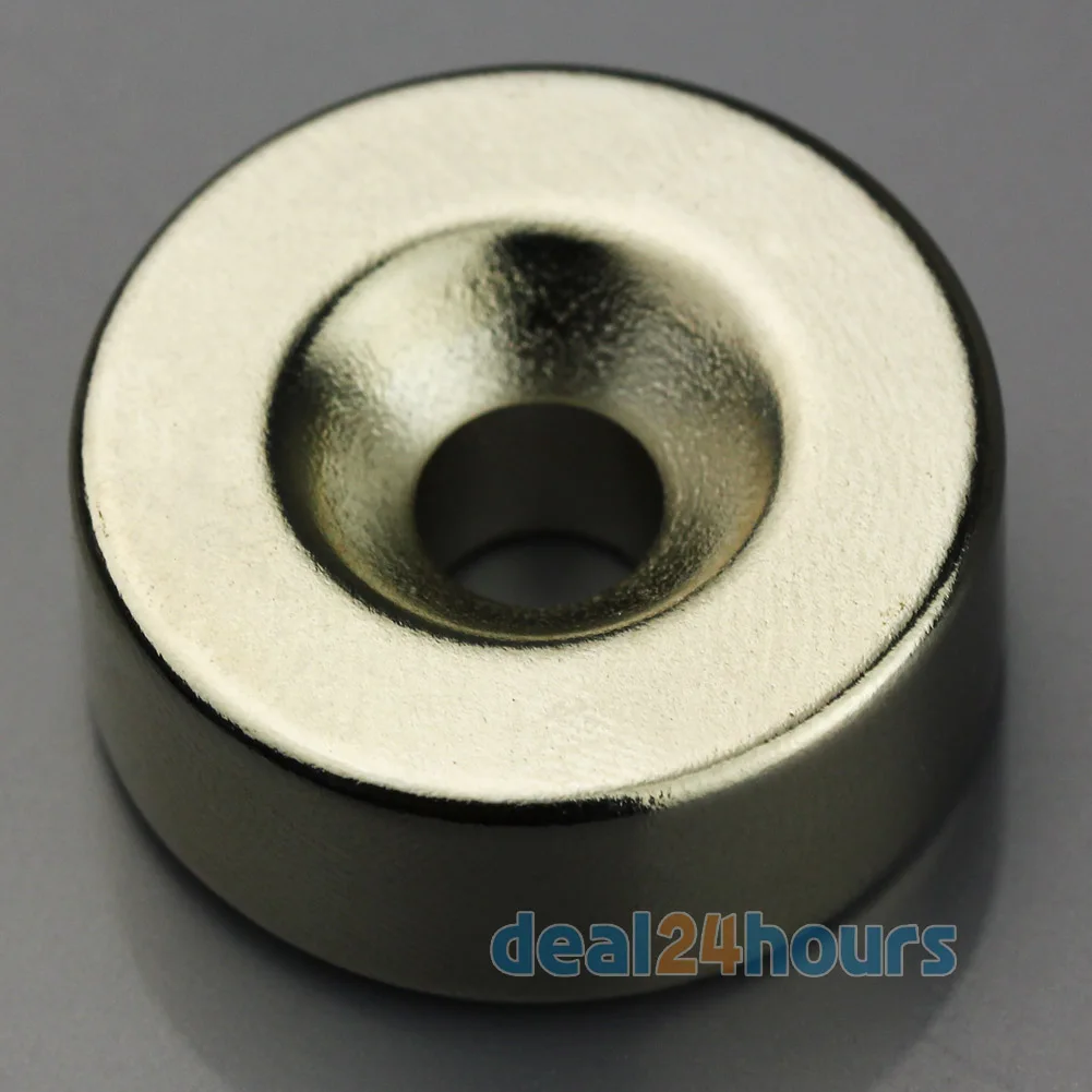 1PC N50 Super Strong Round Neodymium D:25*10mm Countersunk Ring Magnets 25 x 10 mm Hole: 5mm Rare Earth Free Shipping | Обустройство