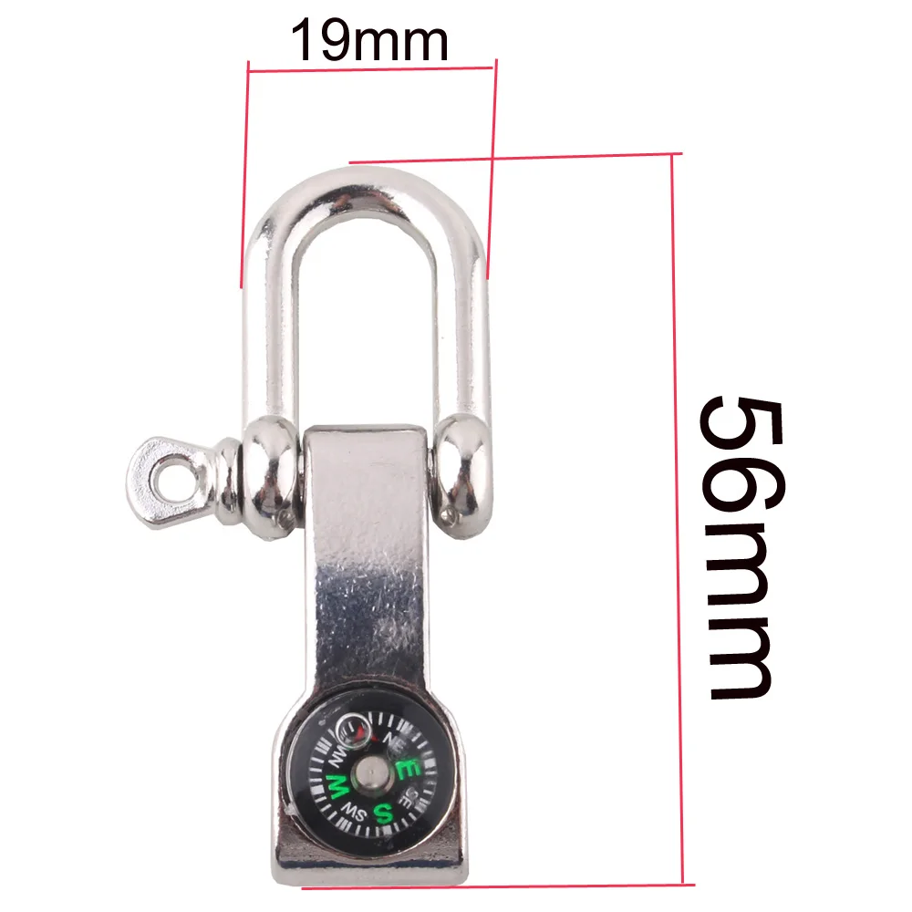 Регулируемый из нержавеющей стали якорь компаса для веревки Паракорд Браслет