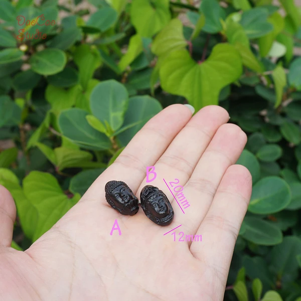 Дерево Бусины Резные Будда Гуаньинь черный сандал бисера Мала джапа мала браслет