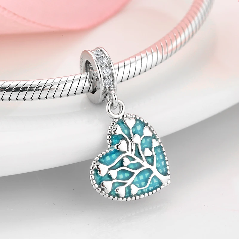 Горячая 925 пробы Серебряный подарок I Love you все время Сердце Подвески подходят Pandora Шарм Diy браслет из бисера Изготовление ювелирных изделий