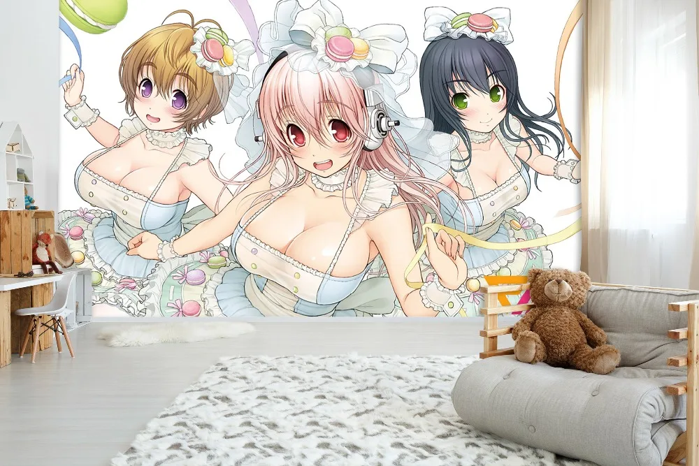 [Самоклеющиеся] 3D Супер Sonico сексуальный фон 22 Япония Аниме настенная бумага