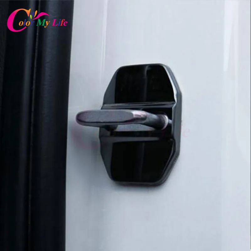4 шт. Нержавеющая сталь защита для дверного замка накладка дверная наклейка с