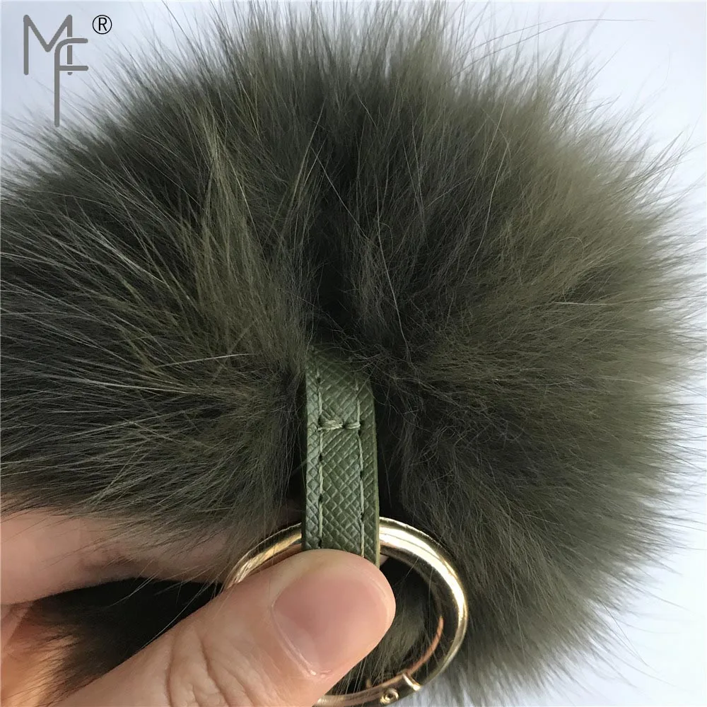 Magicfur 100% натуральный мех лисы пышная бальная Армейский зеленый с помпонами из