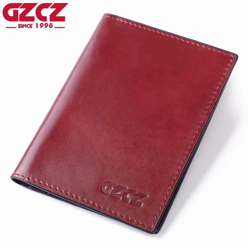 GZCZ натуральная кожа супер тонкий женский кошелек Обложка для паспорта Walet