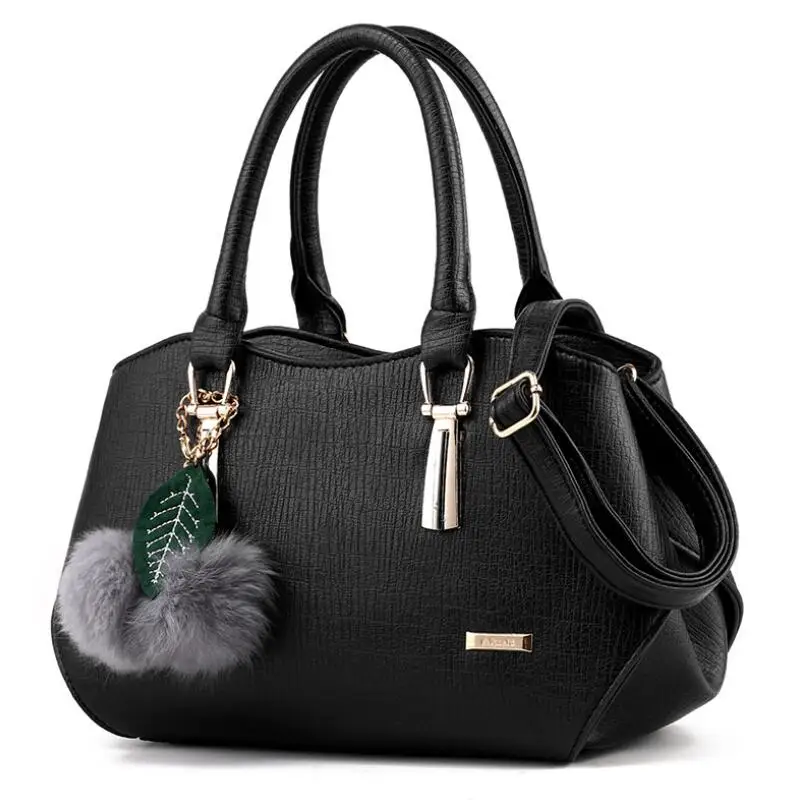 Женская сумка из ПУ кожи с украшением в виде Помпона|Сумки ручками| |