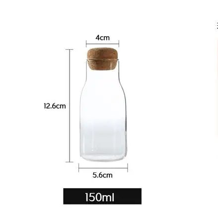 150ml Творческий кухонный чай хранения бутылки стеклянные конфеты баночки с пробкой крышкой специи сахар контейнер для кофе получить Органайзер банок - Цвет: 150ml