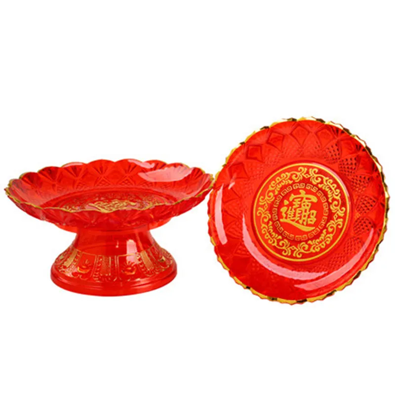 Новый свадебных конфет Выпечка Лоток буддийские поставок Красная Пластиковая
