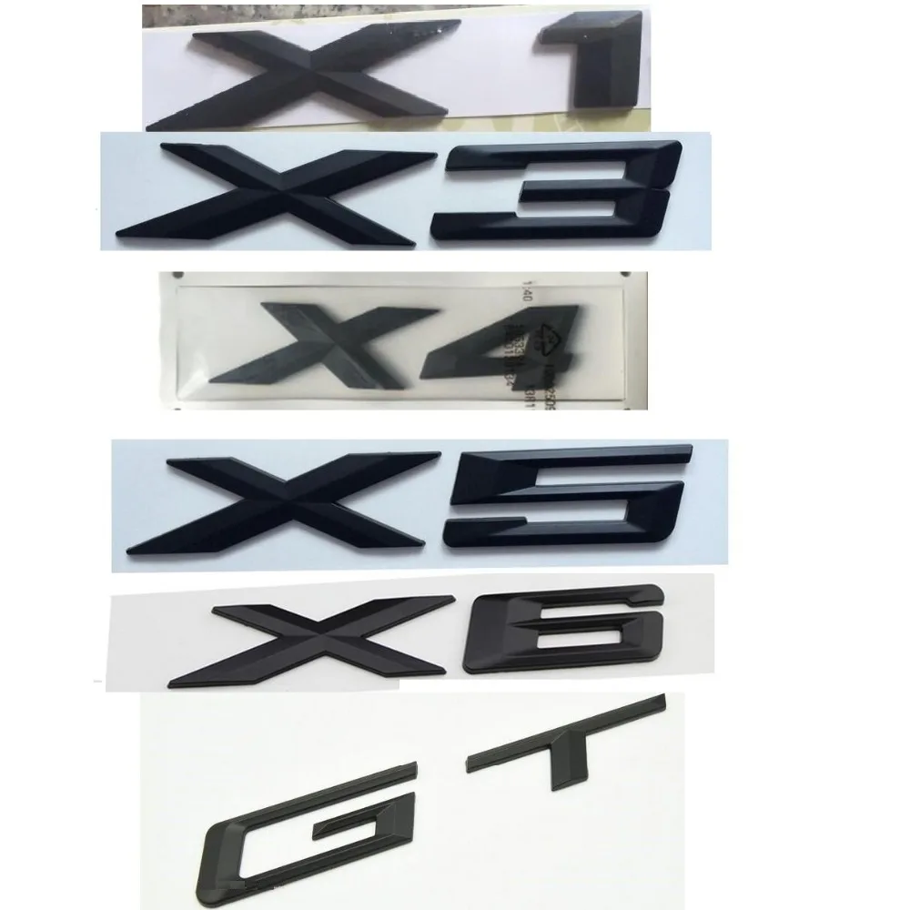 

Matte Black ABS Number Letters Words Car Trunk Badge Badges Emblem Emblems for BMW X1 X3 X4 X5 X6 GT