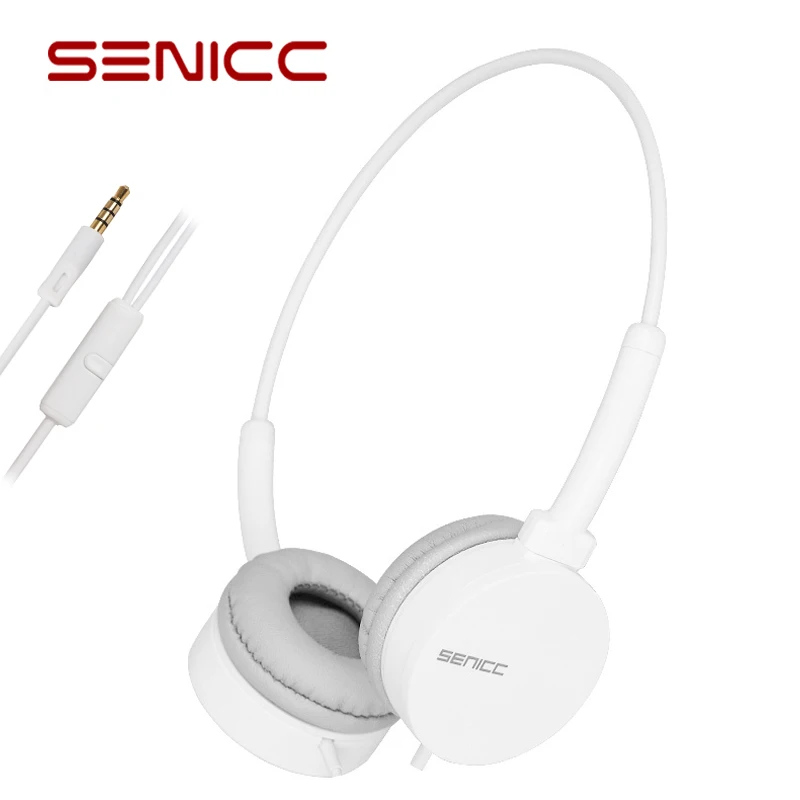 SENICC iC2 аудио Мобильный Over-Ear наушники с микрофоном для мобильного MP3 ноутбука |