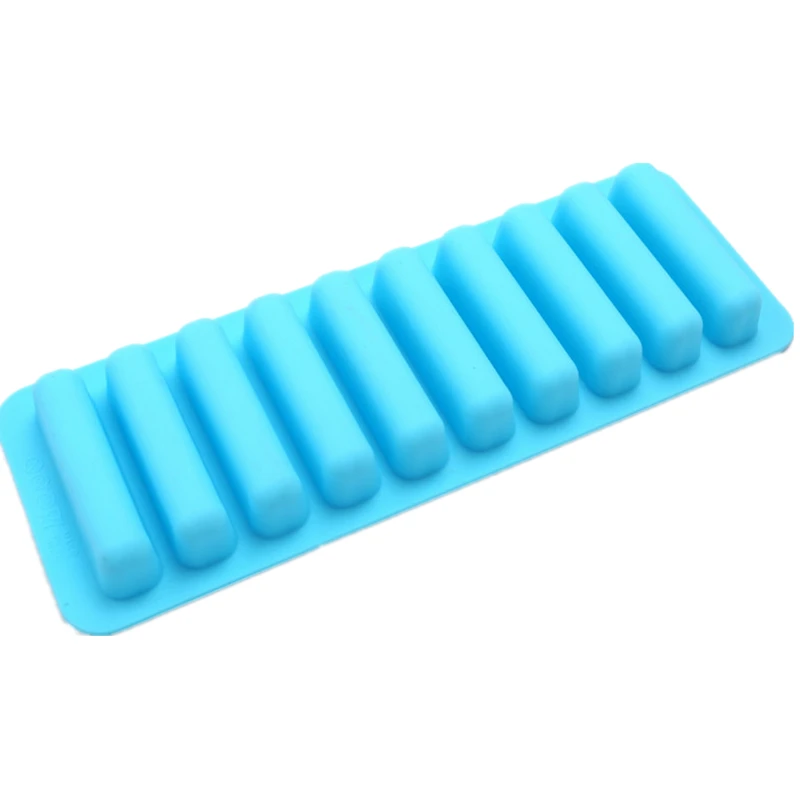 

Silicone Bakeware Cookie 10 Hole Finger Biscuit Chocolate Mold Jelly/Pudding Long Ice Mold Baking & Pastry Tools