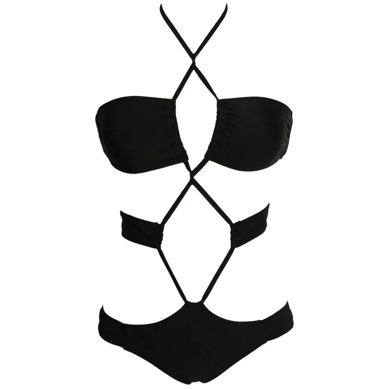 Pool Party In Halter Bikini Swimsuit Split' Ropa Erotica Mujeres Sexi Fetish Latex Catsuit Pijamas Mujer Costumes |