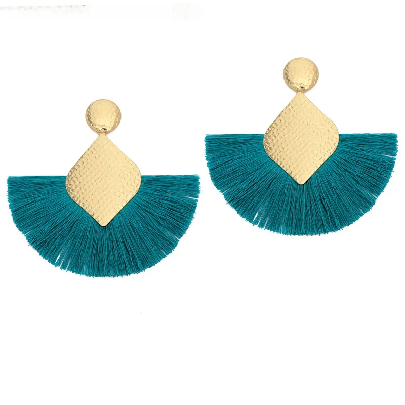 Женские сережки с кисточками Boho большие серьги бахромой модные ювелирные