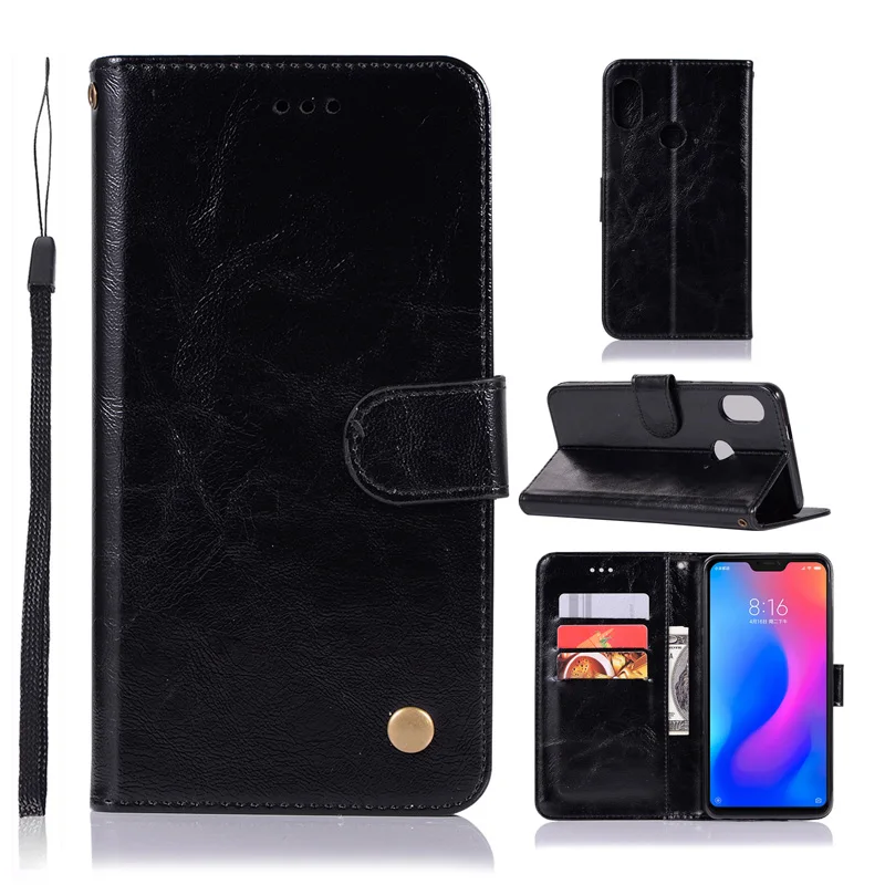 Чехол-бумажник в стиле ретро из искусственной кожи для Xiaomi Redmi Note 7, чехол, флип-чехол для мобильного телефона, чехол для Xiomi Redmi Note 7, мягкий чехол