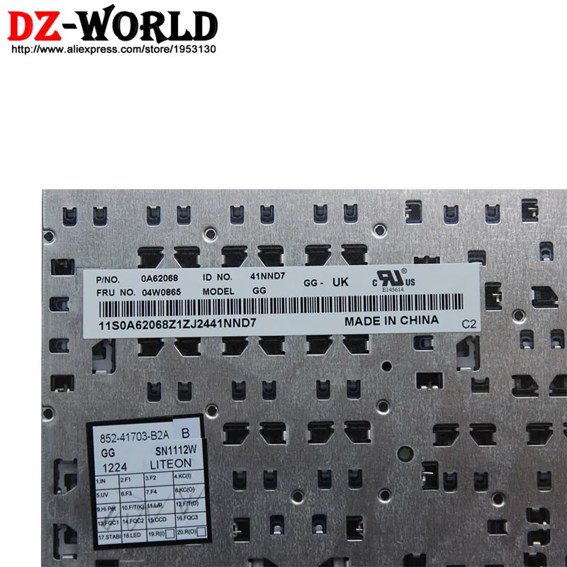 New Original for Lenovo Thinkpad E520 E525 Keyboard UK English Teclado 04W0901 0A62104 | Компьютеры и офис