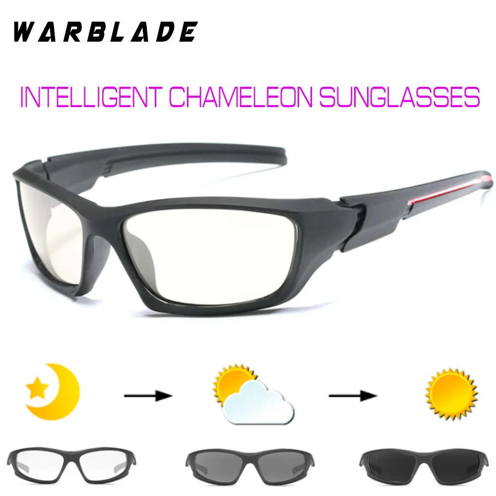 B1031 WarBLade, интеллектуальные фотохромные солнцезащитные очки, поляризованные, хамелеон, обесцвечивание, солнцезащитные очки, мужские, для вождения автомобиля, солнцезащитные очки - Цвет линз: B1031