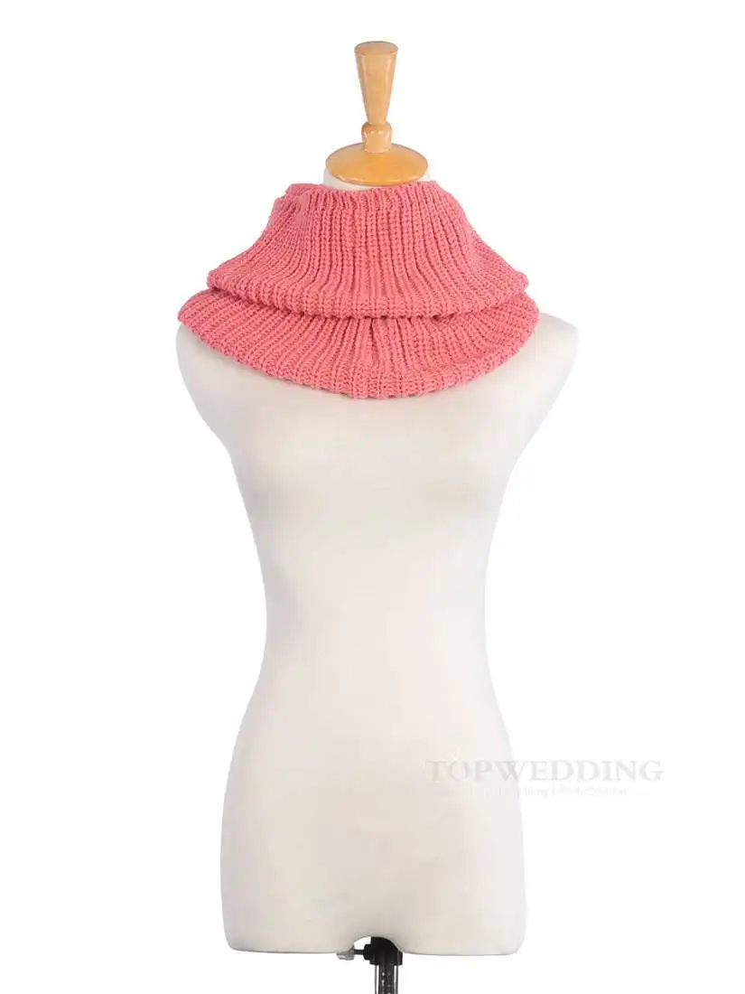 Новое поступление женщины зима теплая бесконечность 2 круг кабель вязать клобук