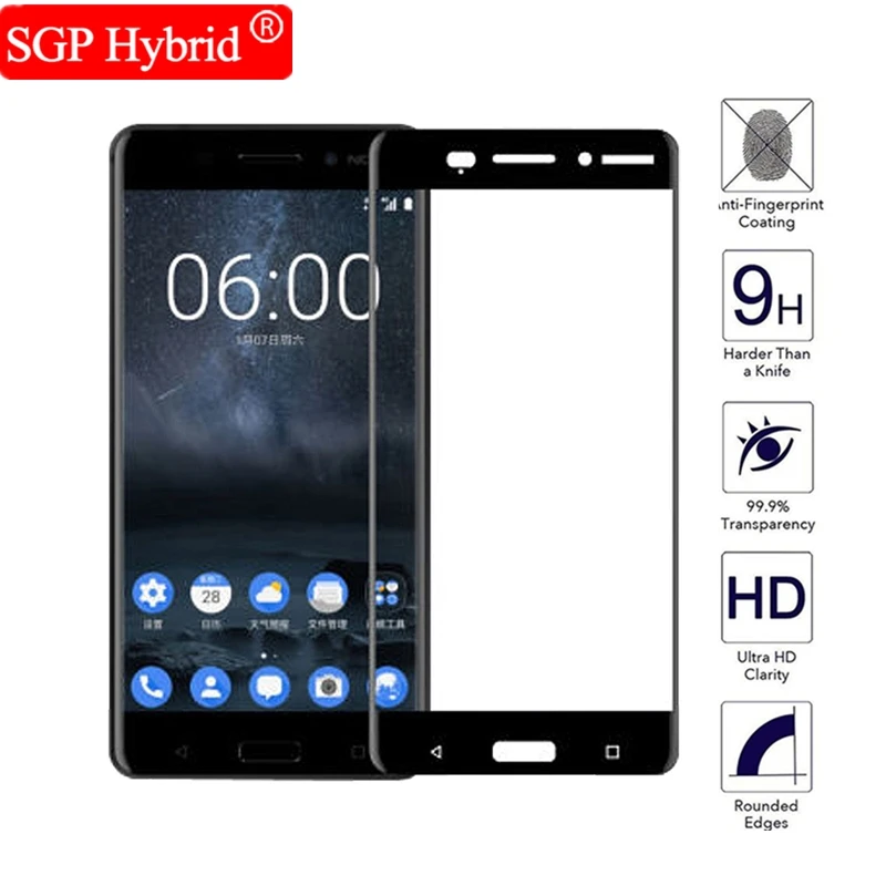 Защитное стекло закаленное для Nokia 5 X6 X5 3 1 6 7 Plus 8 2017 2018 | Мобильные телефоны и