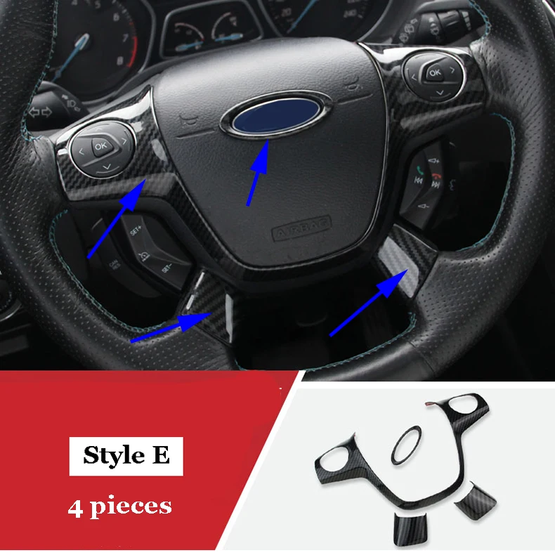 Для Ford Escape Kuga 2013 для Focus MK3 2012 2013 Защита внутреннего рулевого колеса накладка наклейка аксессуары